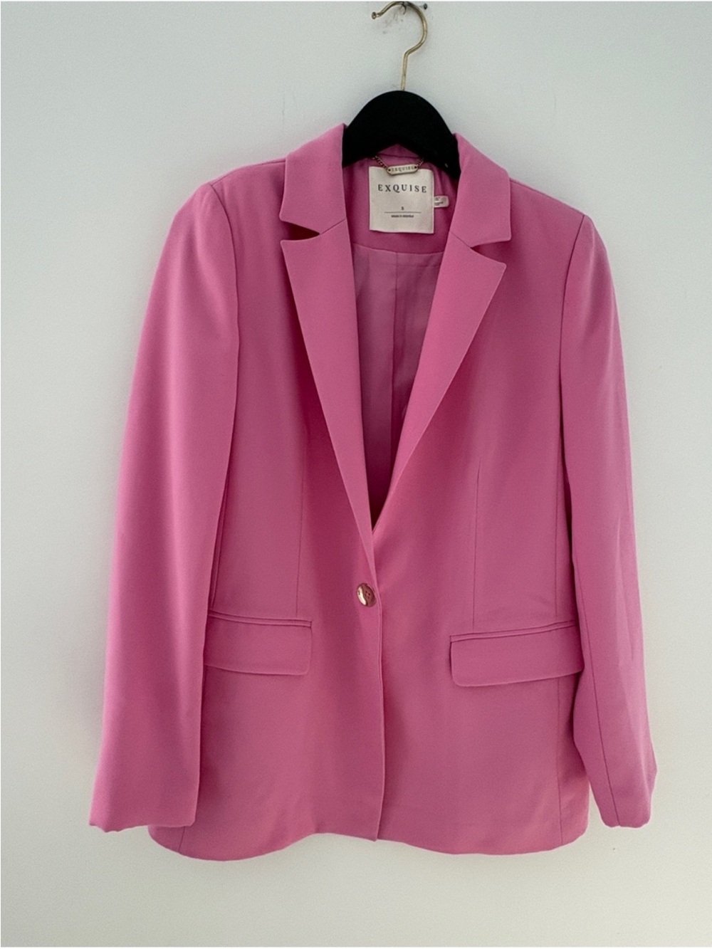 EXQUISE pink women’s blazer suit size small